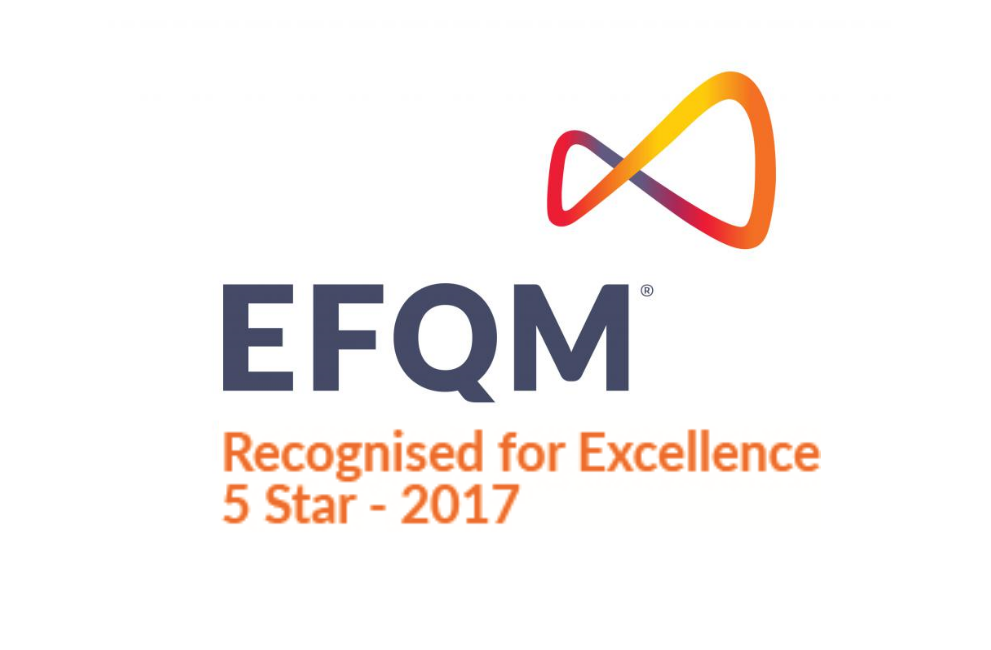EFQM recognised for Excellence 5 Star 2017 logo