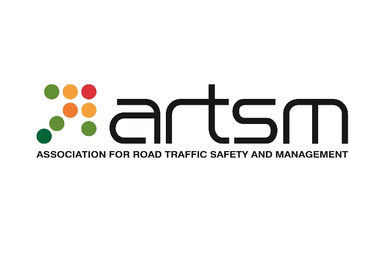 Association for Road Traffic Safety and Management logo, traffic light coloured arrow
