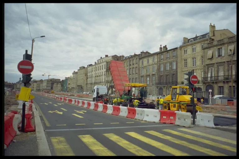 Illustration of Bordeaux, France (2000) - Downtown tramway