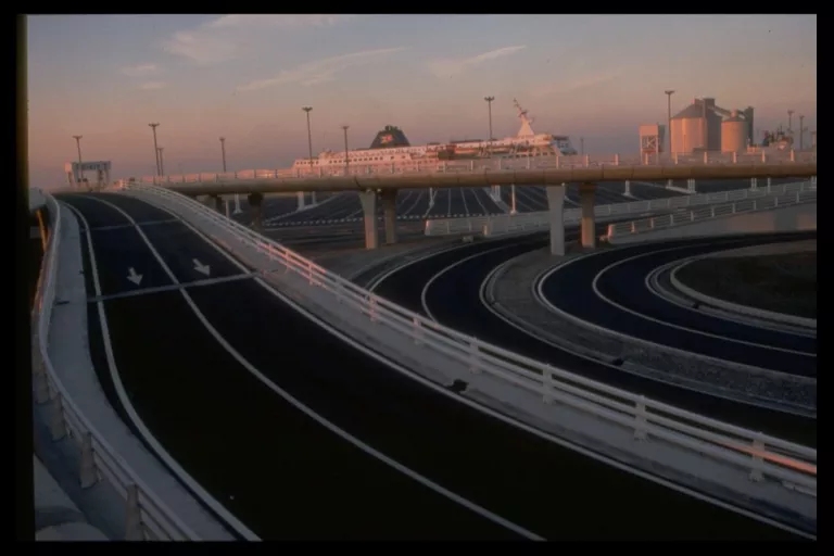 Illustration of Calais, France (1998) - Port of Calais ferry terminals