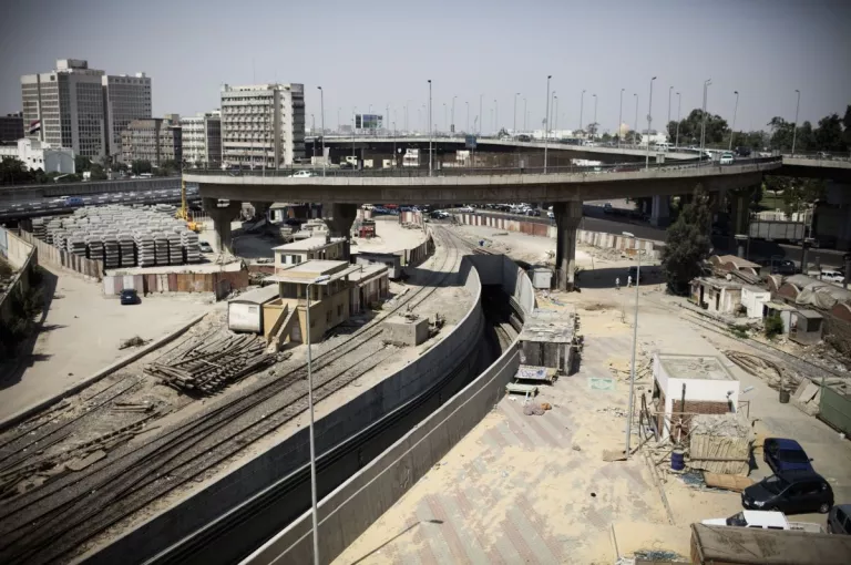 Illustration of Cairo, Egypt (1981-present) - Metro network (lines 1 to 3)