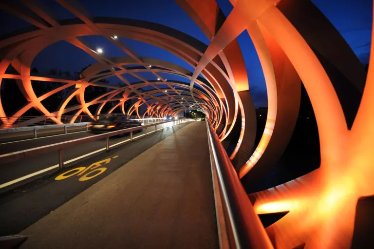 Illustration of Geneva, Switzerland (2012) - Development of the Hans-Wilsdorf bridge